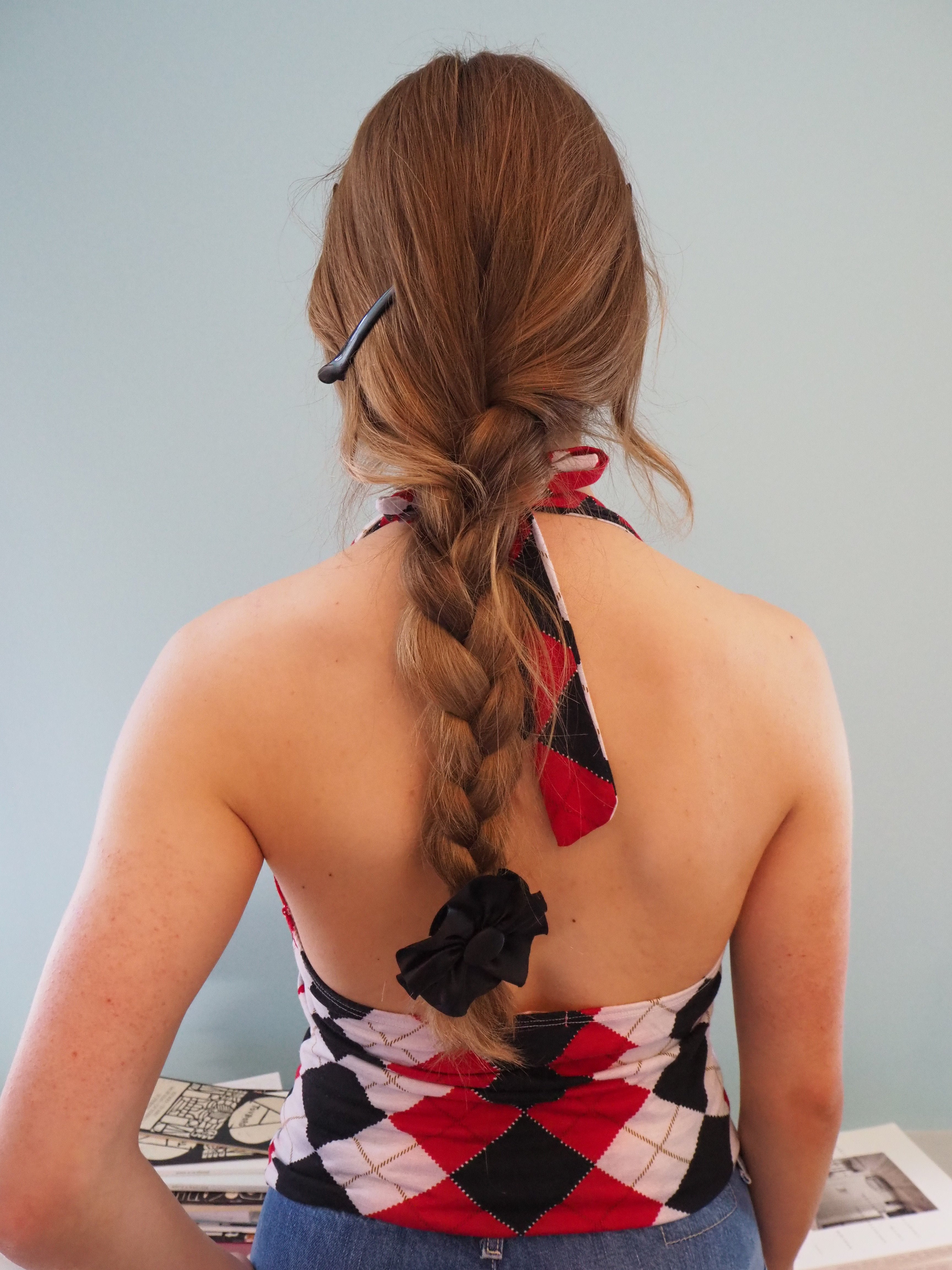 Harlequin halterneck top