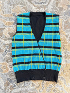 Vest with stripes and buttons
