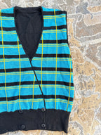 Vest with stripes and buttons