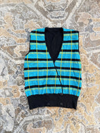 Vest with stripes and buttons