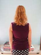 Cashmere & silk reversible top