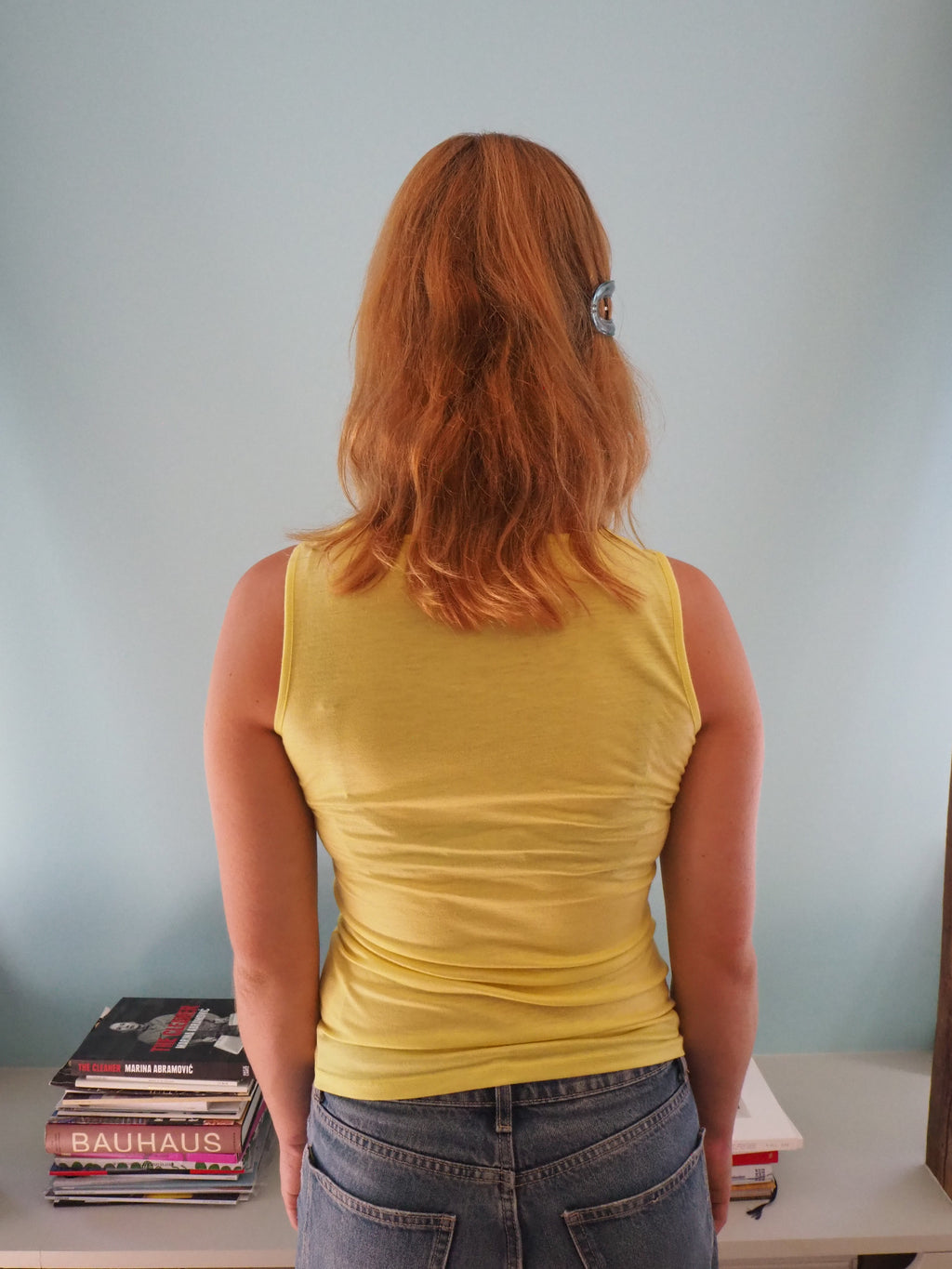 Yellow bow top