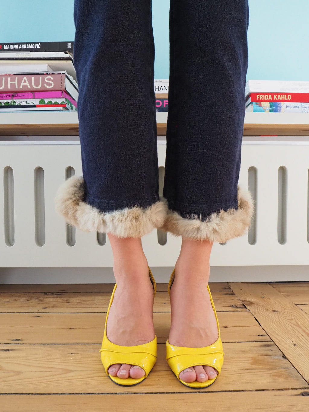 capris with fur