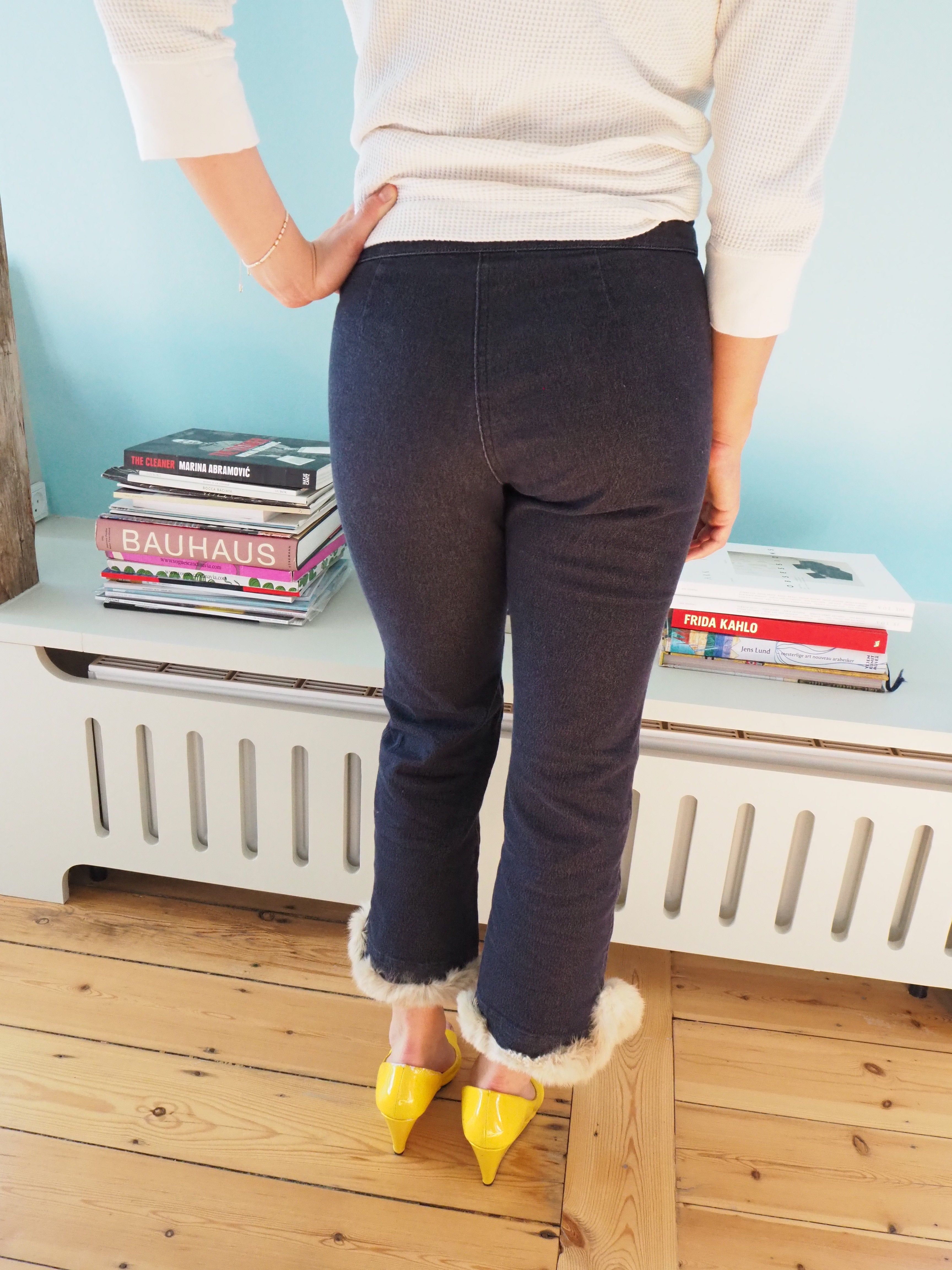 capris with fur