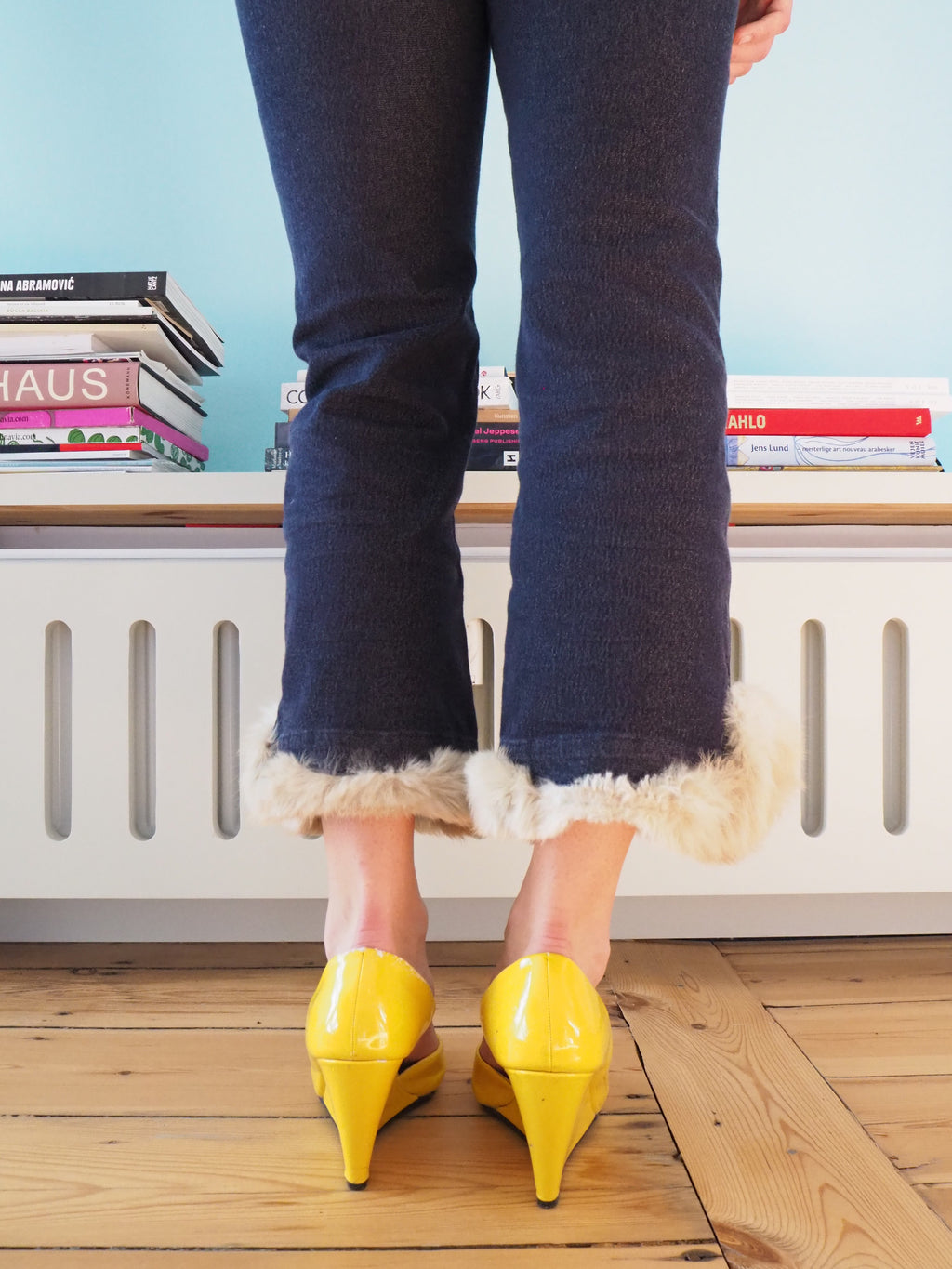 capris with fur