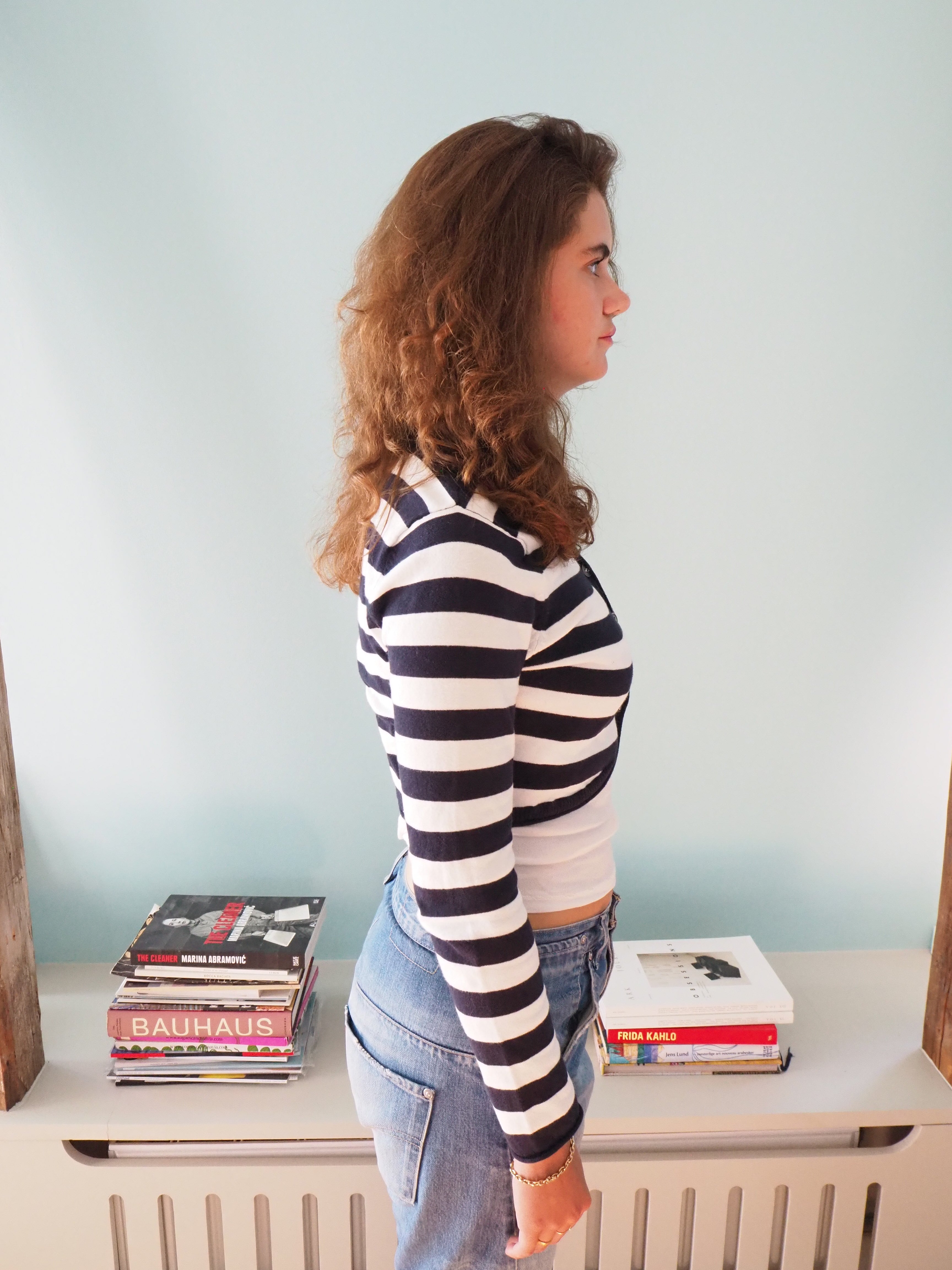 Striped bolero
