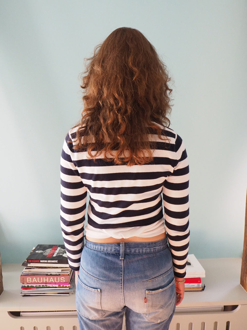 Striped bolero