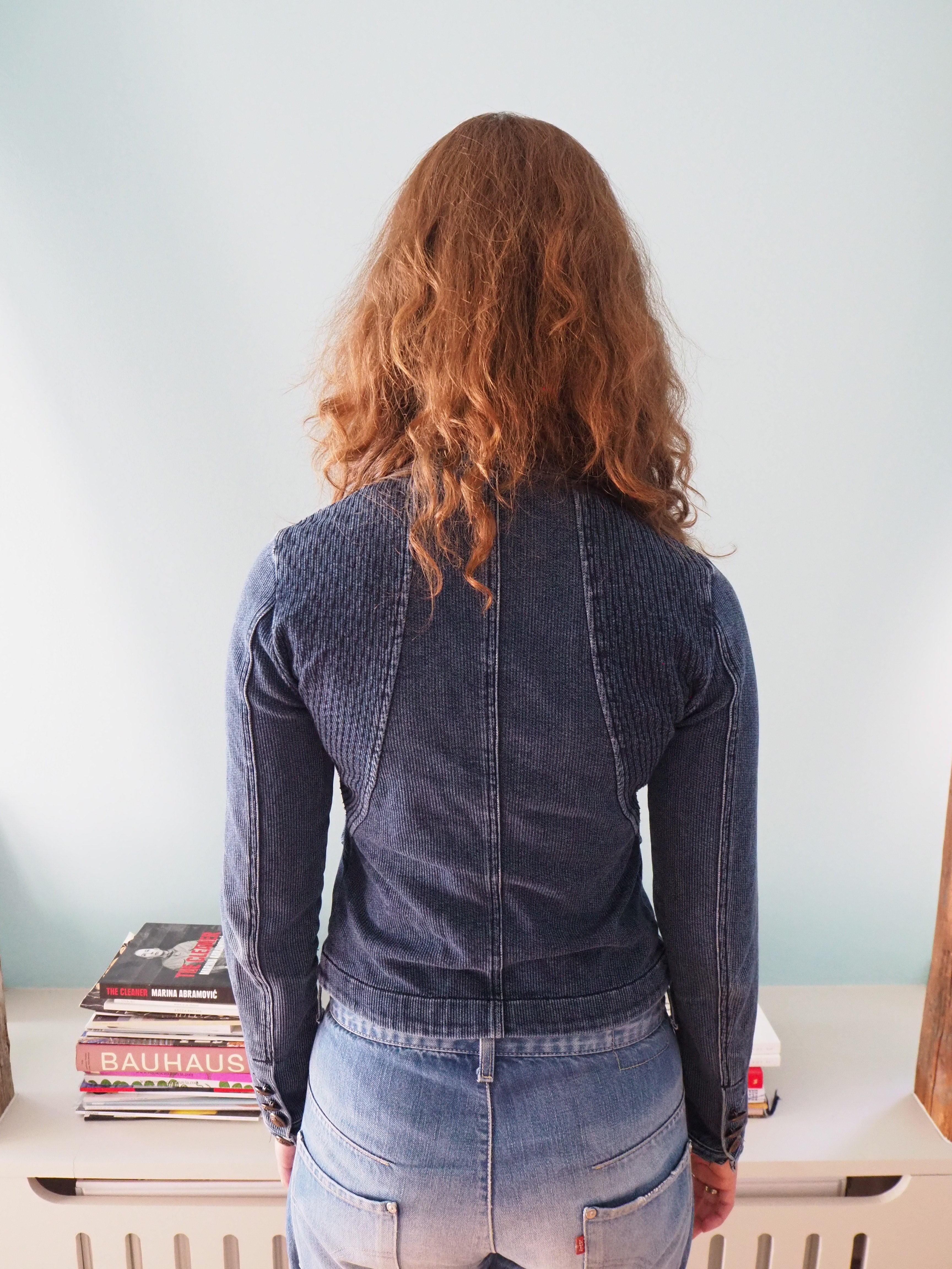 Asymmetrical denim jacket